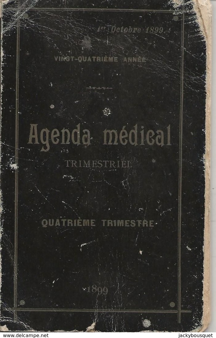 Agenda Médical 1899 Quatriéme Trimestre - Tamaño Pequeño : ...-1900