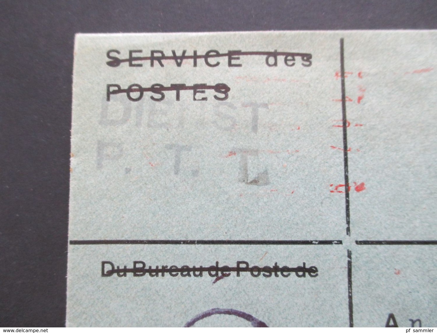 Niederlande 1944 Zensurbeleg Der Wehrmacht Service Des Postes Durchgestrichen Und Neuer Stempel Dienst P.T.L. - Cartas & Documentos