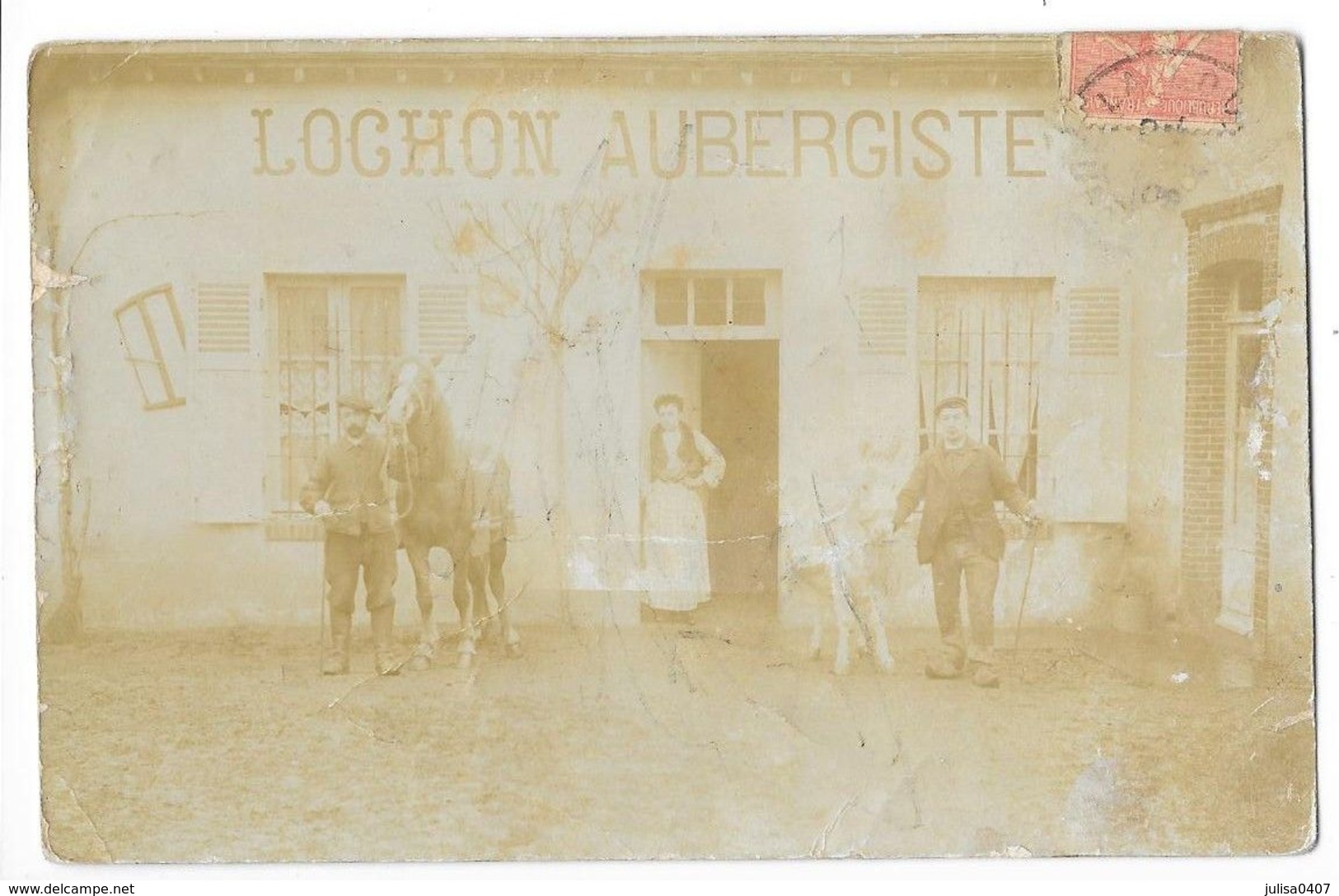LA LOUPE ENVIRONS (28) Carte Photo Devanture LOCHON AUBERGISTE - La Loupe