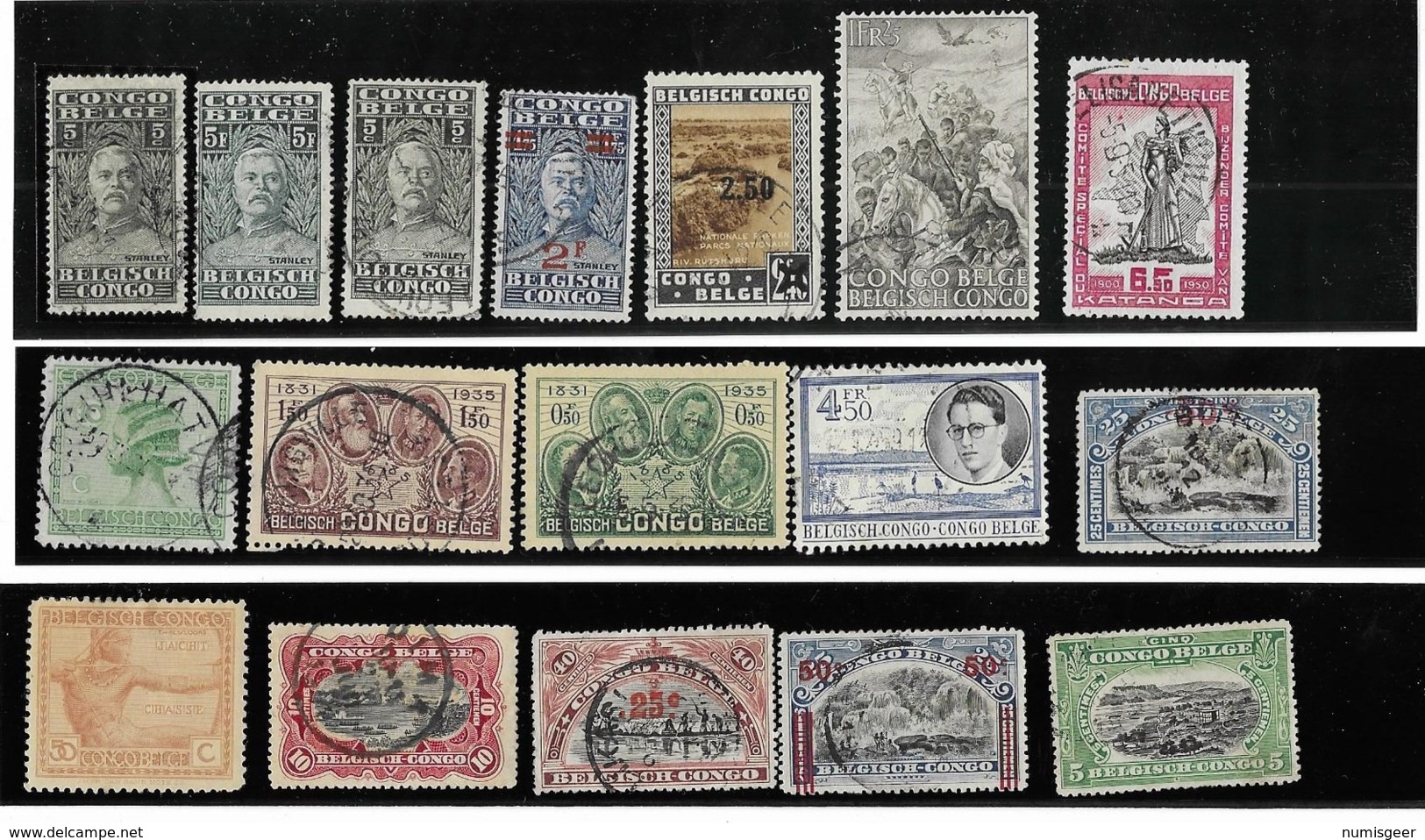 CONGO BELGE - Petit Lot De 17 Timbres - Autres & Non Classés