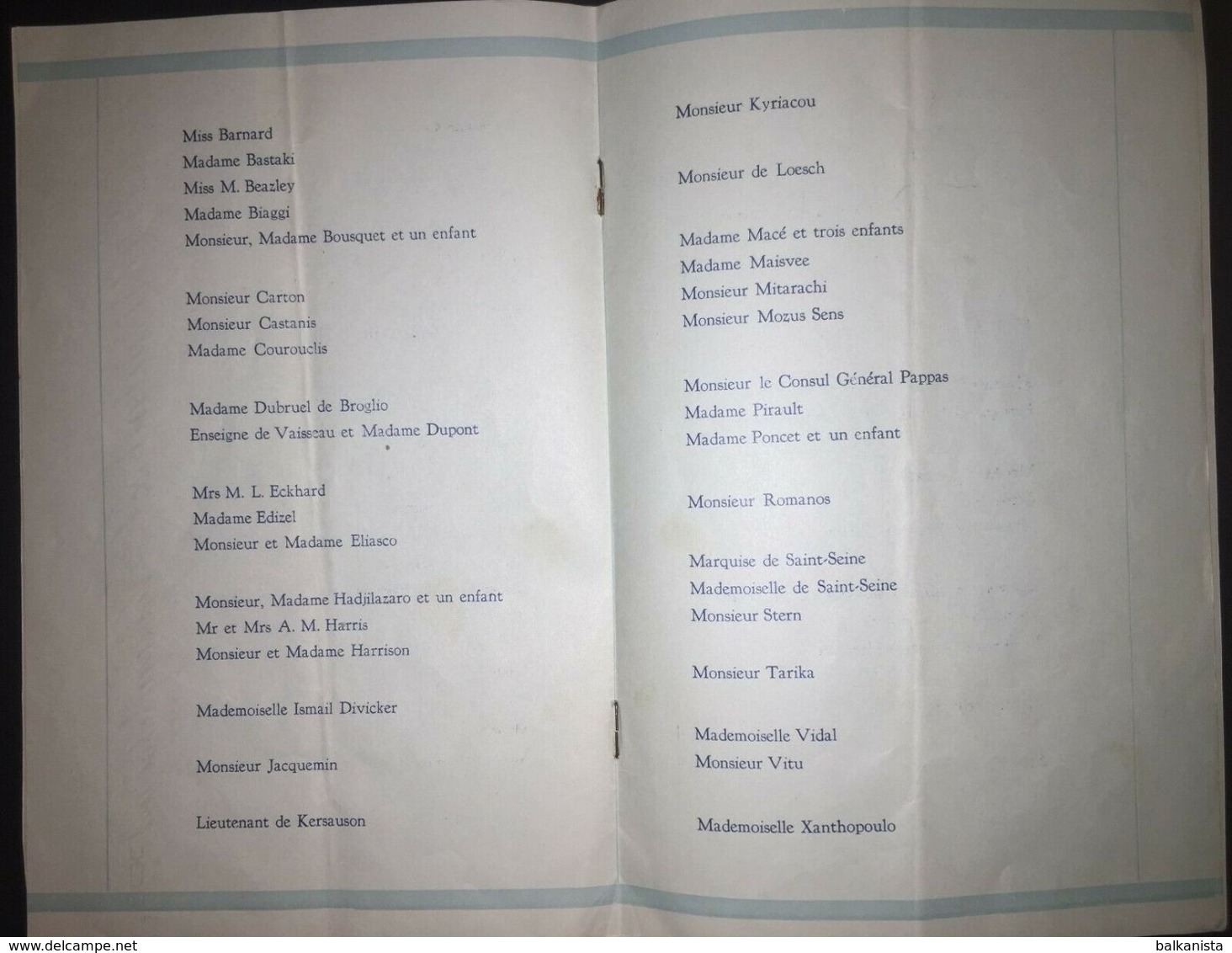 Messageries Maritime Theophile Gautier Marseille 8 Novembre 1938 Passenger List - Mundo