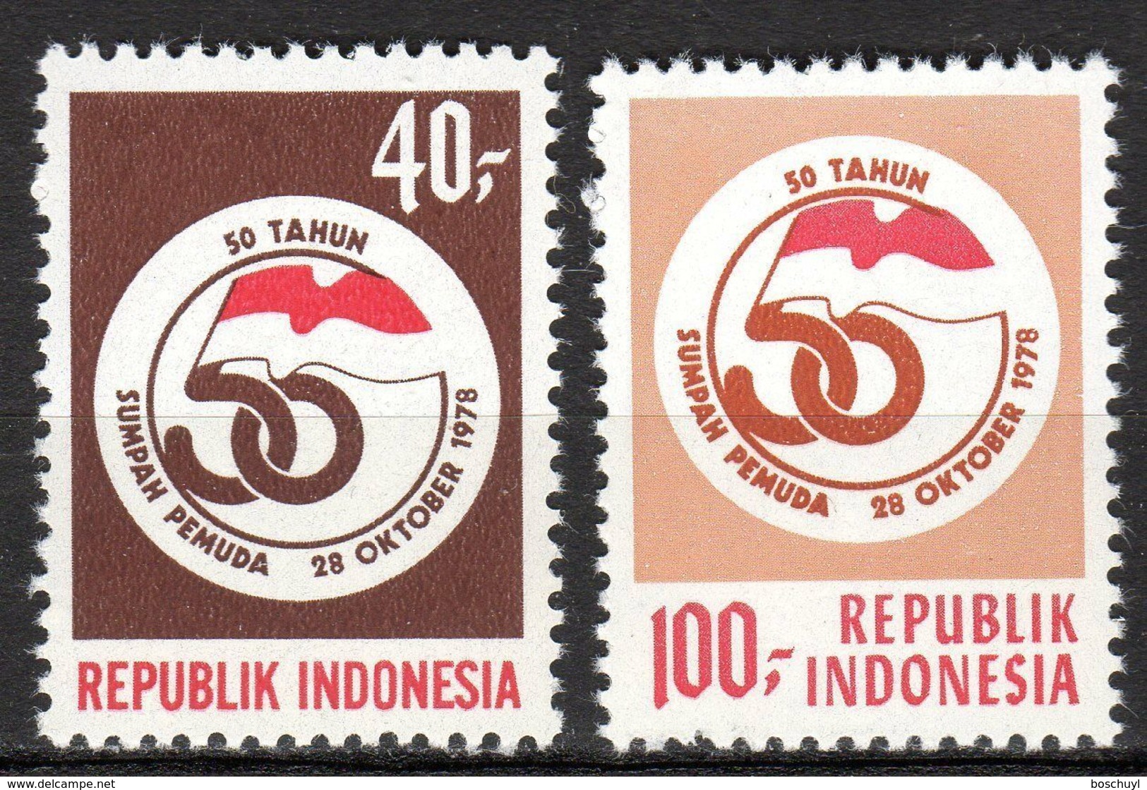 Indonesia, 1978, Youth Organization, MNH, Michel 906-907A - Indonésie