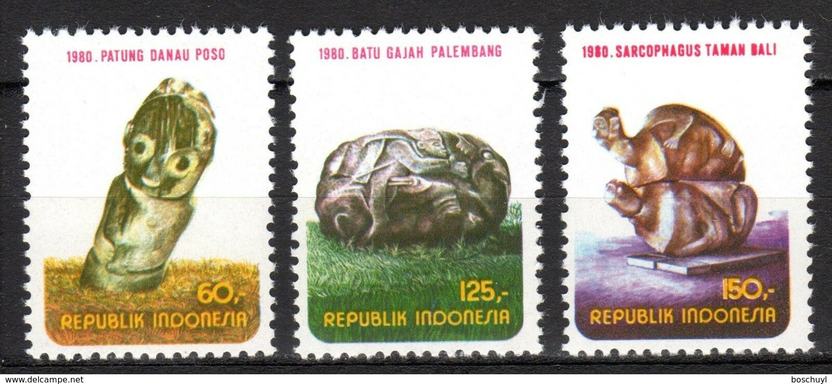 Indonesia, 1980, Statues, Art, Culture, MNH, Michel 961-963 - Indonésie