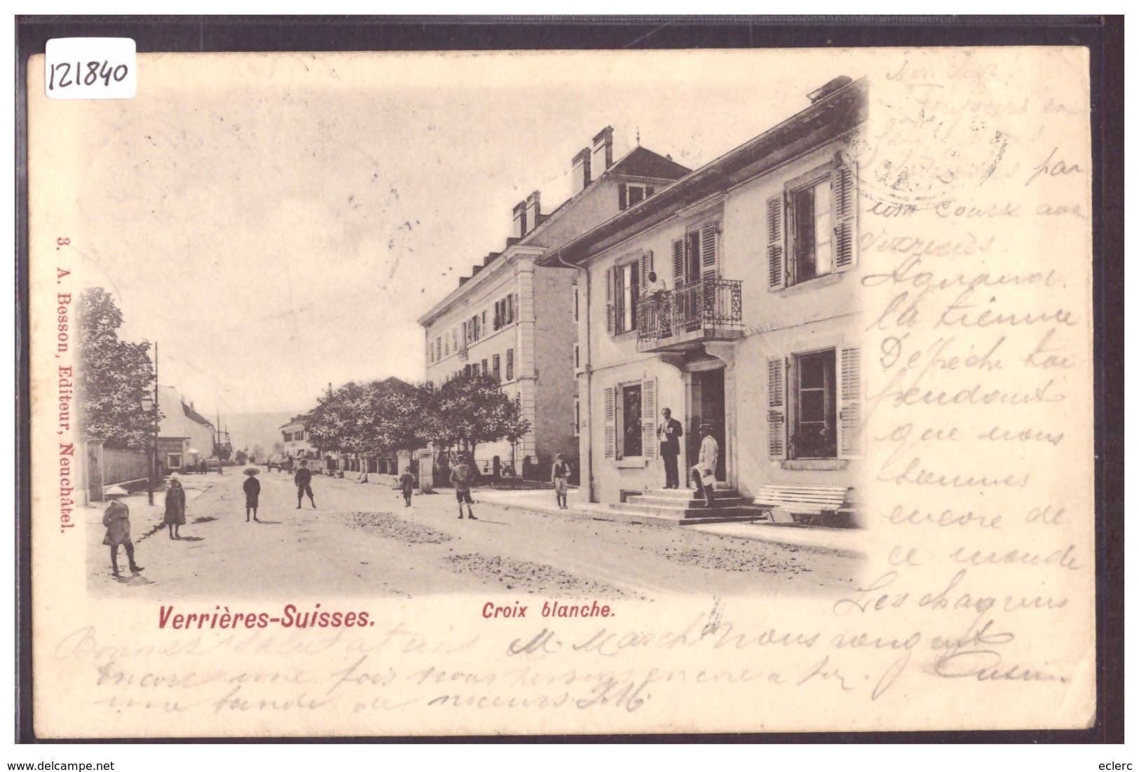 LES VERRIERES - CROIX BLANCHE - TB - Les Verrières