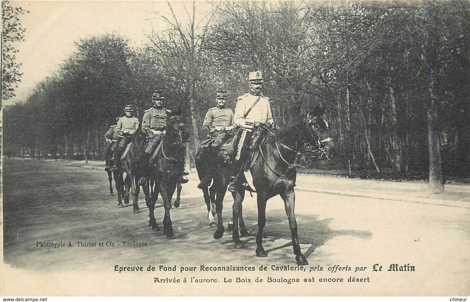 BOIS DE BOULOGNE EPREUVE DE FOND RECONNAISSANCES DE CAVALERIE - Andere & Zonder Classificatie