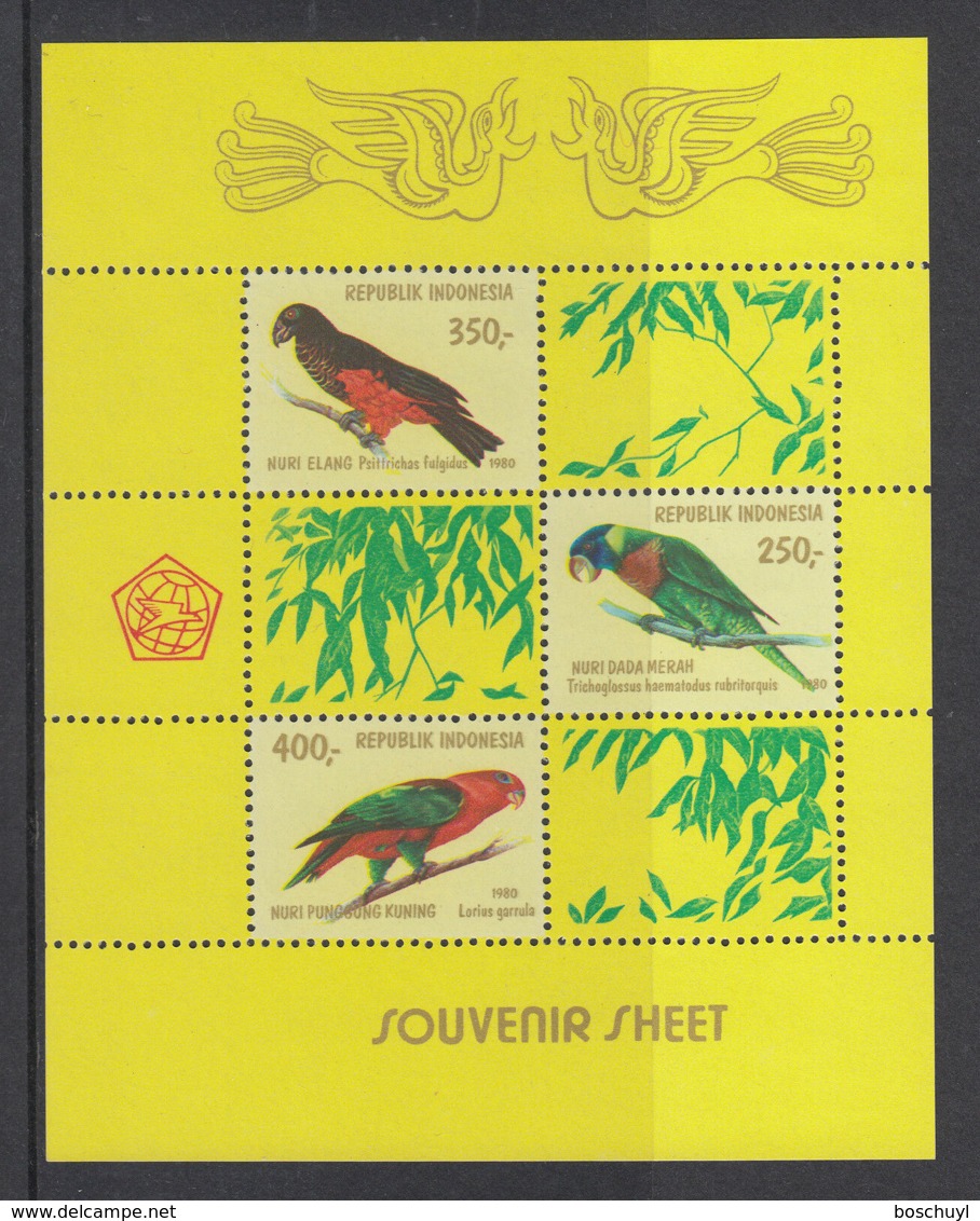 Indonesia, 1980, Birds, Animals, Fauna, Nature Conservation, MNH, Michel Block 37 - Indonésie