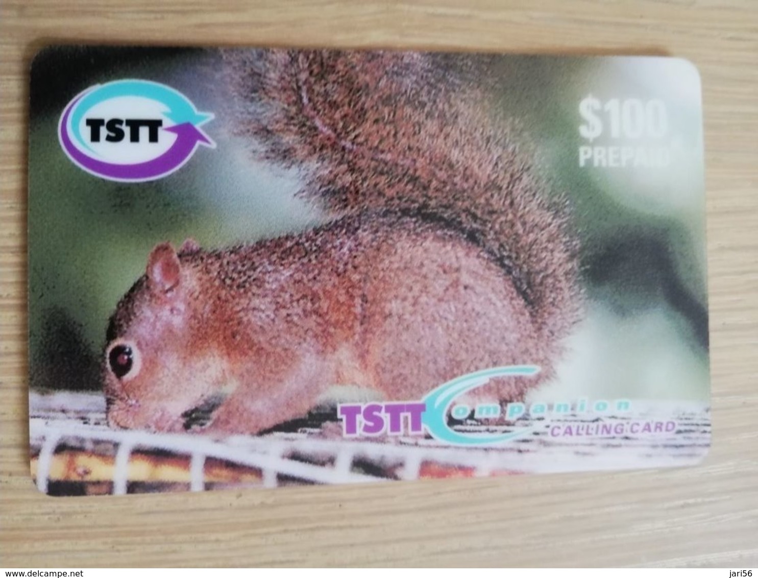 TRINIDAD & TOBAGO    $100,-  NO T&T-P5  TSTT  HUNGRY LITTLE SQUIRREL    ** 2201** - Trinité & Tobago