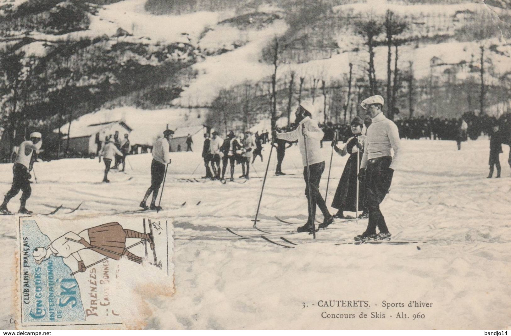 Cauterets - Sport D'hiver - Concours De Skis  - Scan Recto-verso - Cauterets