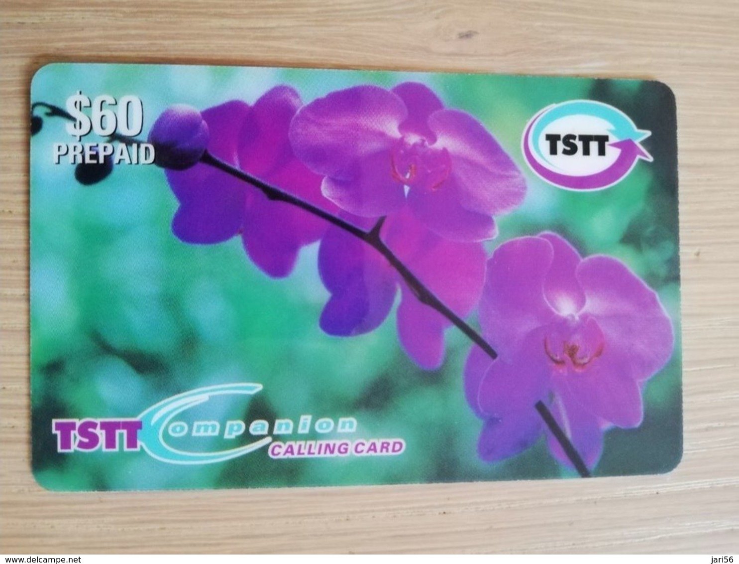 TRINIDAD & TOBAGO    $60,-  NO T&T-P8  TSTT   ORCHIDEE PURPLE FLOWERS    ** 2203** - Trinité & Tobago