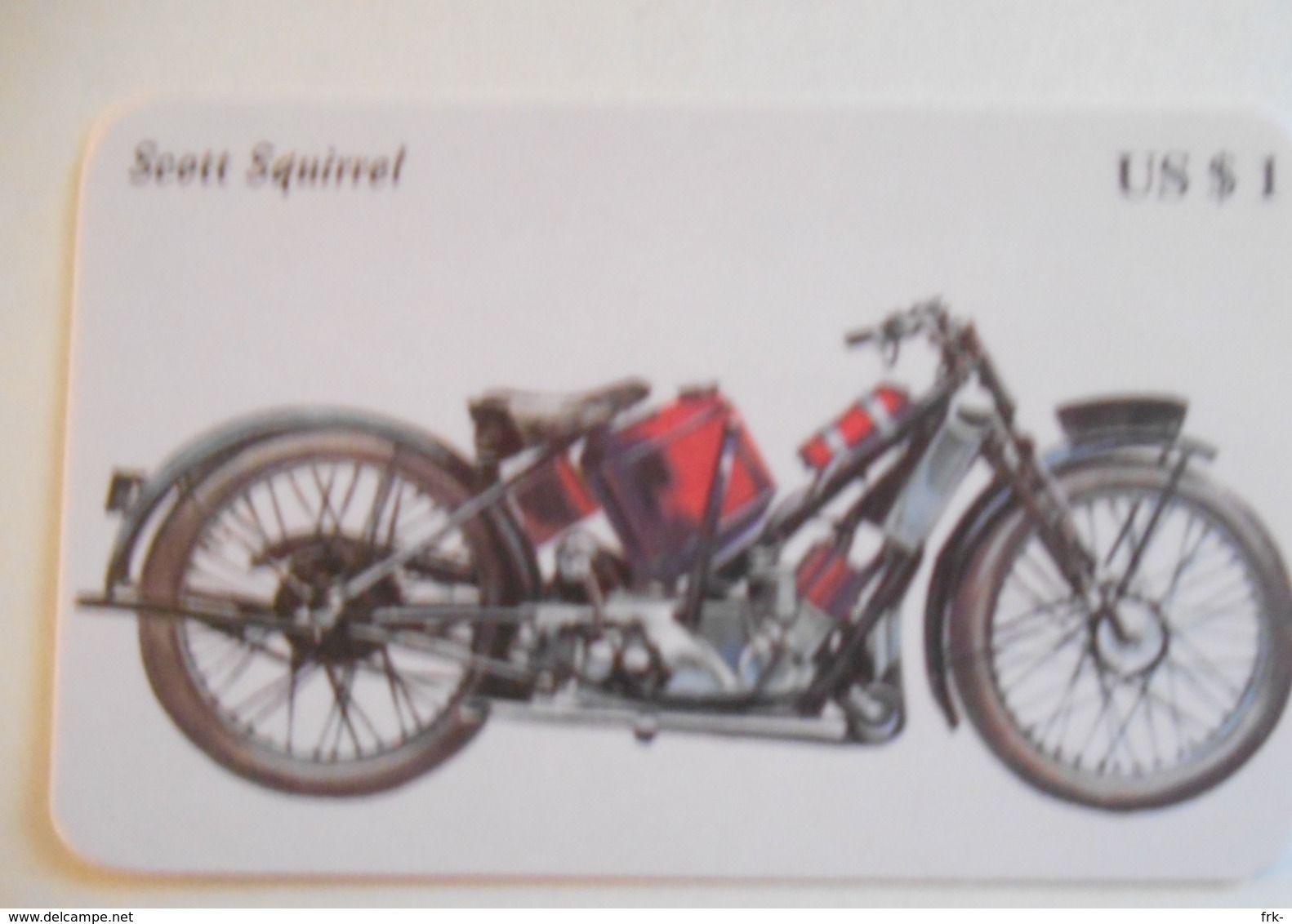 Carta Telefonica  Moto Scott Squrrel - Motorräder