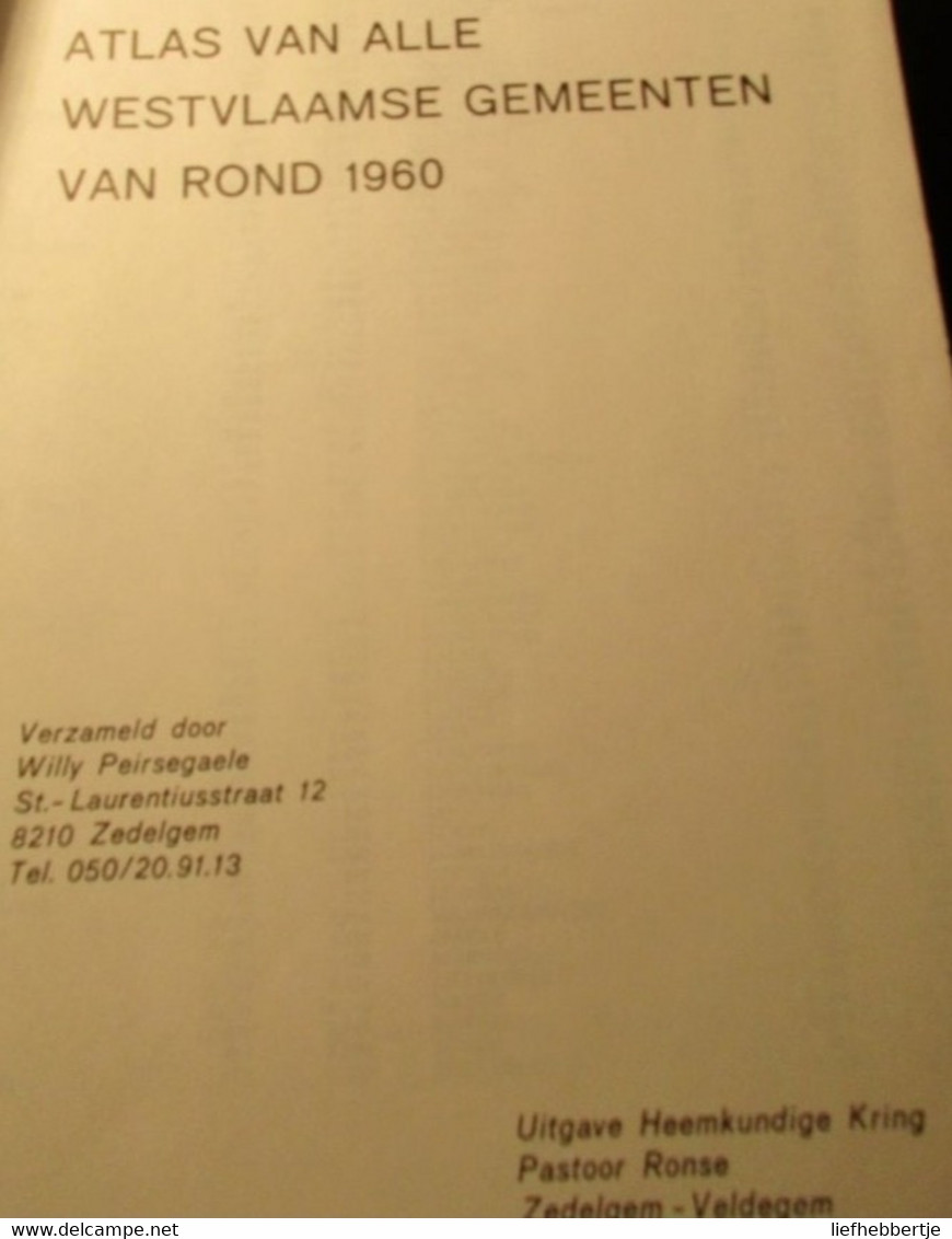 Atlas Van Alle Westvlaamse Gemeenten Van Rond 1960  -  West-vlaanderen - Oude Kaarten - Zedelgem (auteur Uit_) - History