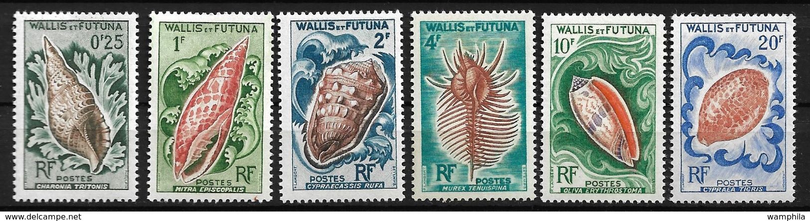 Wallis & Futuna 1962/3 Serie 162/167** Coquillages Cote 25€ - Nuevos