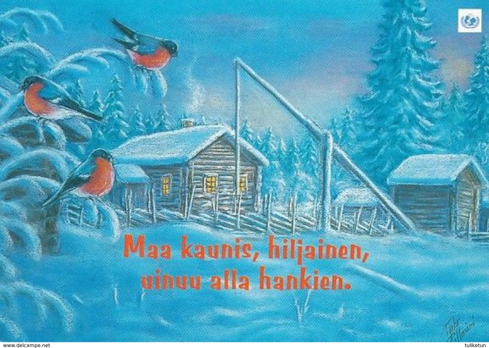 Postal Stationery - Birds - Bullfinches In Winter - Unicef 1999 - Suomi Finland - Postage Paid - Entiers Postaux