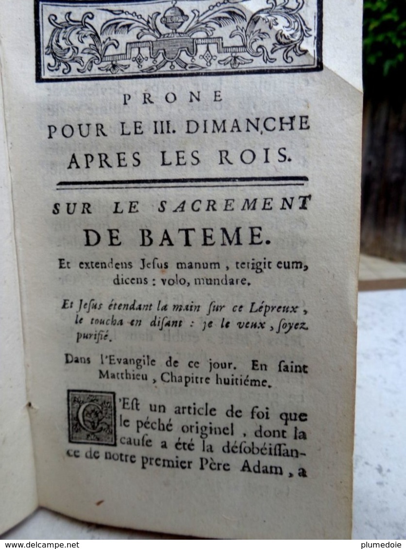 1753  LES PETITS PRÔNES ou INSTRUCTIONS familières, principalement pour les peuples de la campagne, M. GIRARD