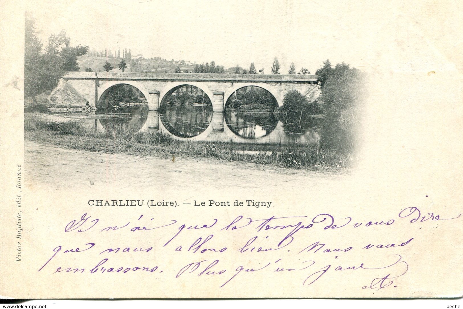 N°277 R -cpa Charlieu -le Pont De Tigny- - Charlieu