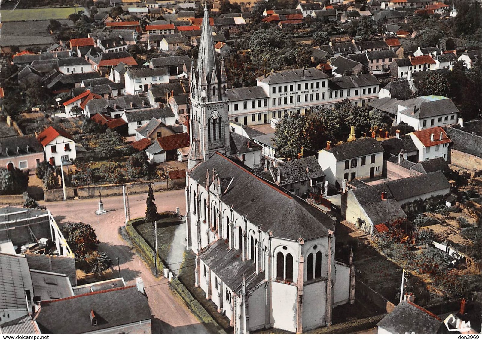 BORDERES-sur-l'ECHEZ - L'Eglise Et Le Groupe Scolaire - Vue Aérienne - Borderes Louron