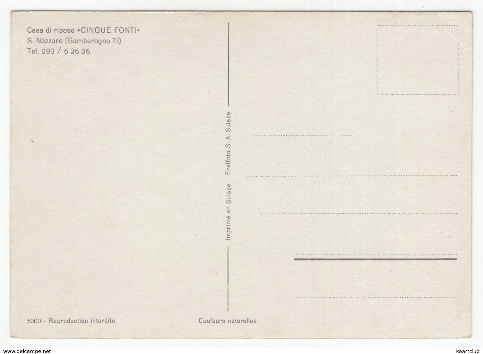 S. Nazzaro (Gambarogno TI) - Casa Di Riposo 'Cinque Fonti' - Arogno