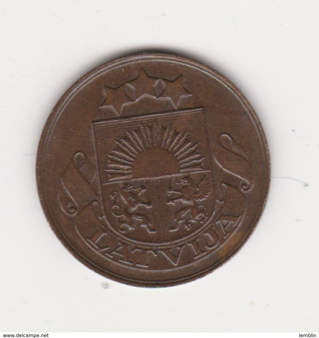 2 SANTIMI 1928 BRONZE - Letland