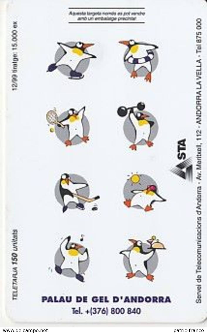 Andorre 1999 - Canillo Manchot - Tirage 15 000 Exemplaires - Pingouins & Manchots