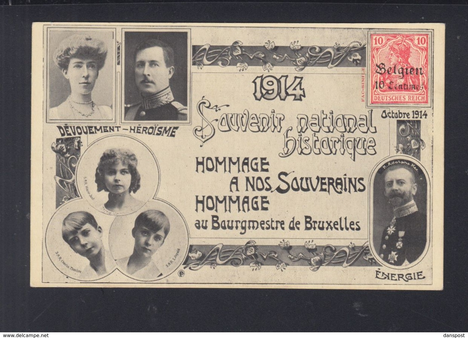 Belgien AK 1914 Souvenir National - Personaggi Famosi