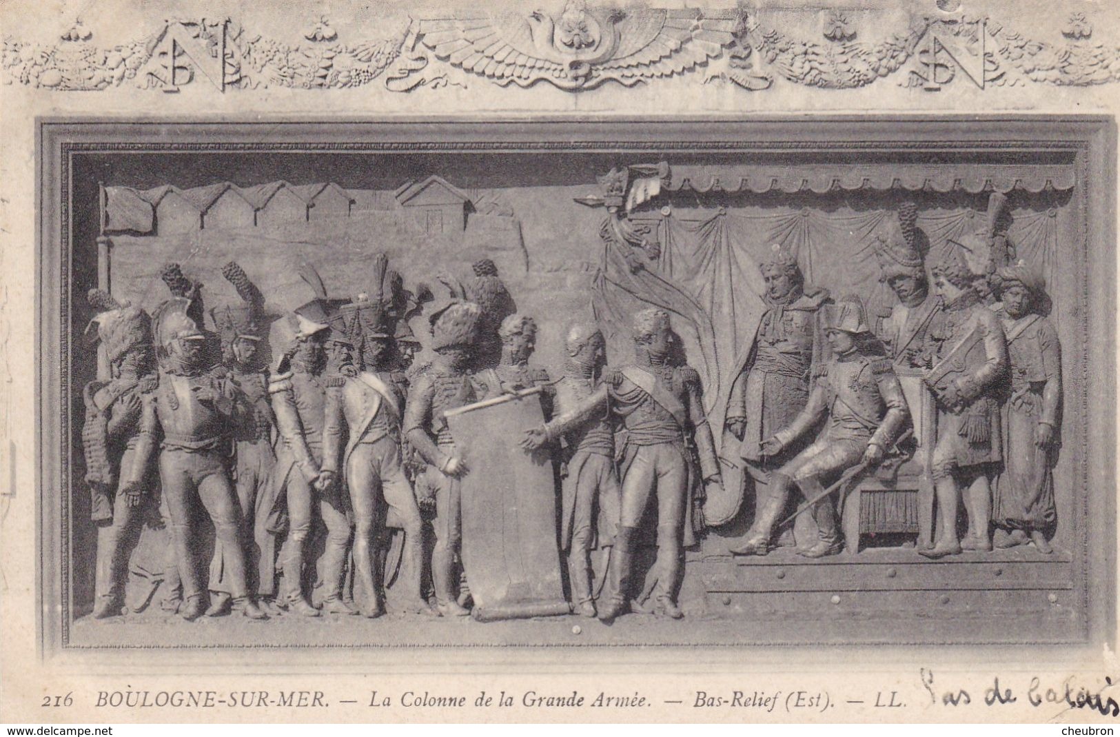 62. BOULOGNE SUR MER. CPA . 6 CARTES. LA COLONNE DE LA GRANDE ARMEE . AVEC STATUES  DE NAPOLEON 1er ET BAS RELIEF