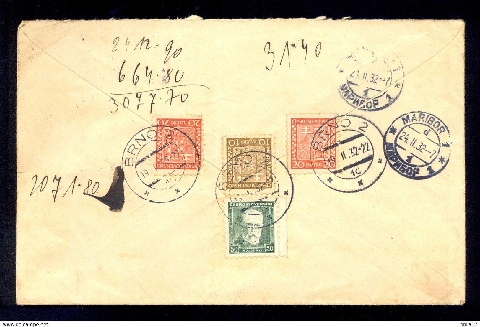CZECHOSLOVAKIA PROTECTORATE - Envelope Sent From Brunn/Brno To Maribor 1932. - Briefe U. Dokumente