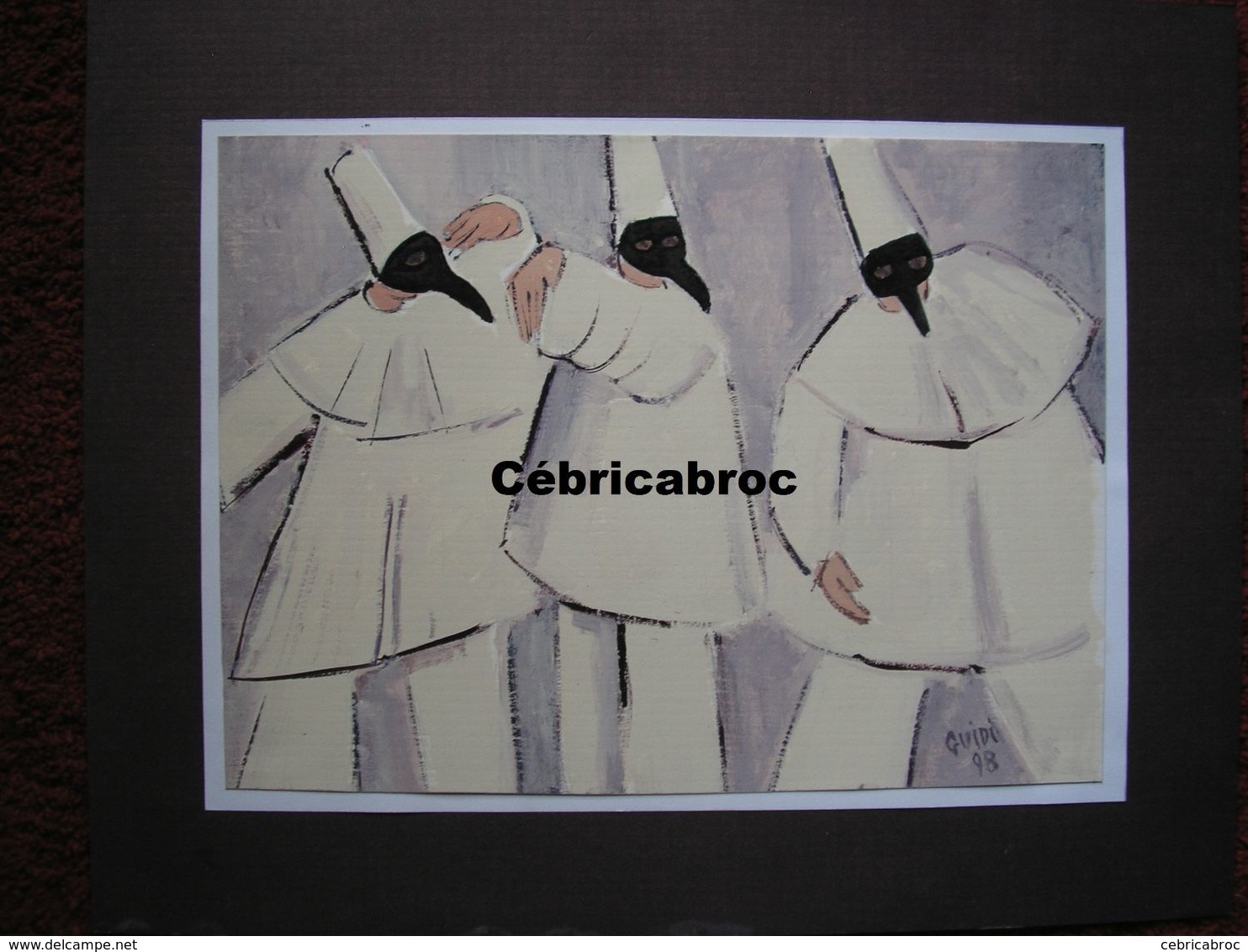 GUIDI - CARNAVAL DE VENISE / TROIS DOCTEURS DE LA PESTE - Gouache - 1998 - Estampas