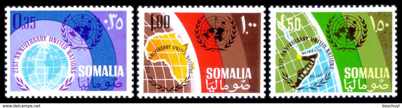 Somalia, 1966, United Nations, MNH, Michel 89-91 - Somalie (1960-...)