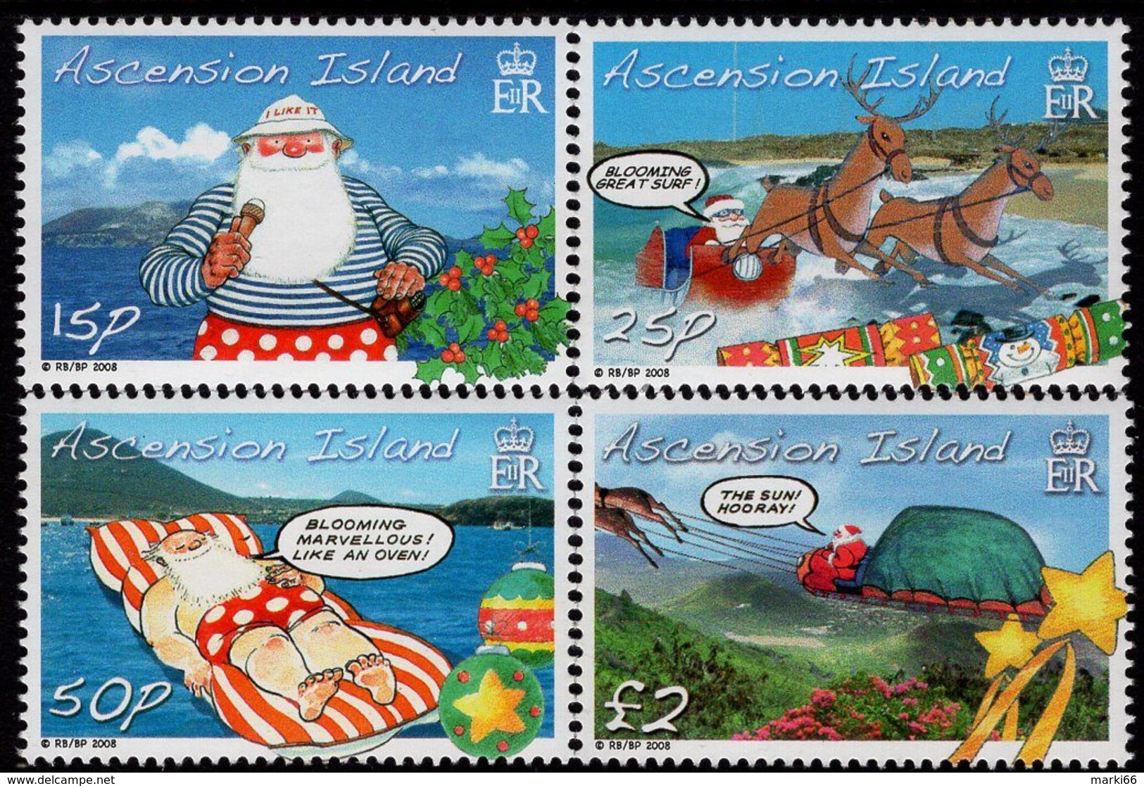 Ascension Island - 2008 - Christmas - Mint Stamp Set - Ascension (Ile De L')