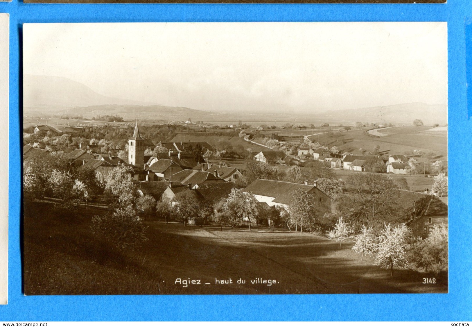 COV1214, Agiez, Jura Nord Vaudois, 3142, Perrochet-Matile, Circulée 1923 Poste De Campagne - Giez