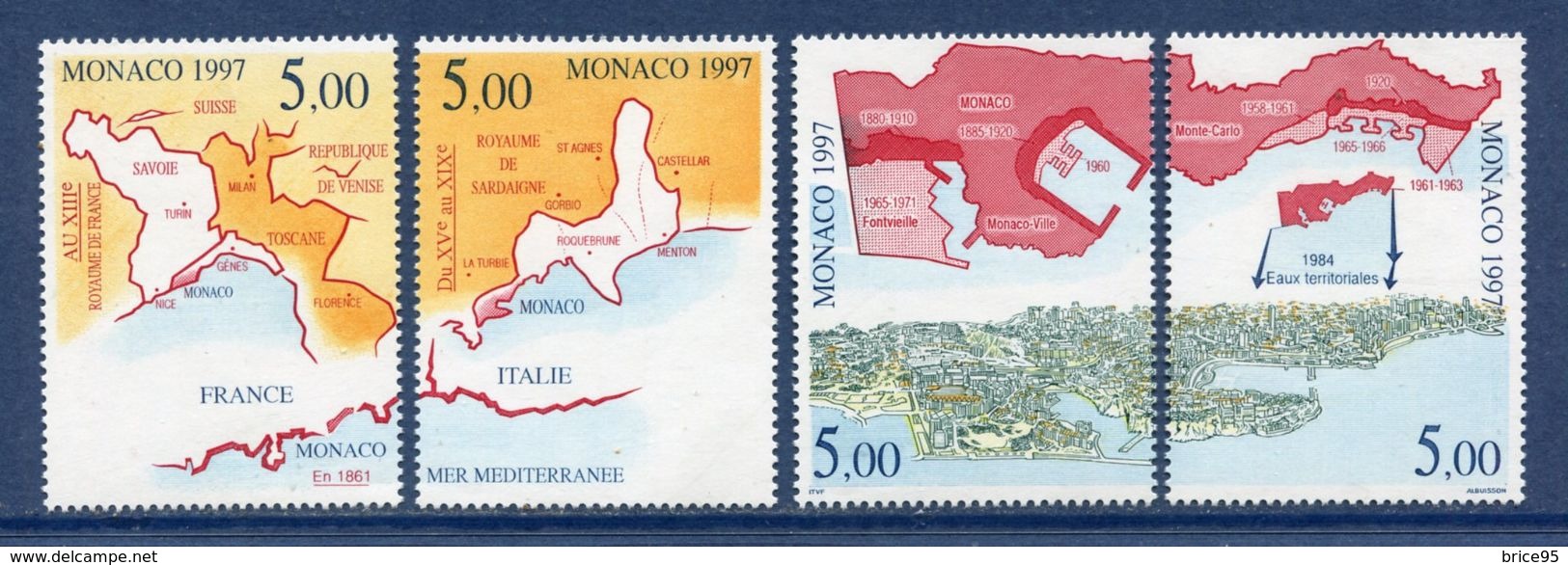 ⭐ Monaco - YT N° 2129 à 2132 - Neuf Sans Charnière - 1997 ⭐ - Unused Stamps