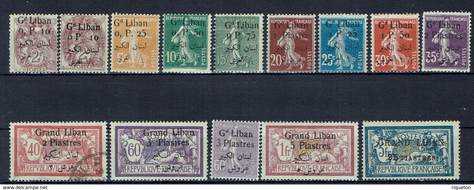 Grand Liban - Série N° 22/38 Neufs - X - Traces De Charnières Propres (sauf 29 - 32 - 35 - 37) Des Variétés - B/TB - - Neufs