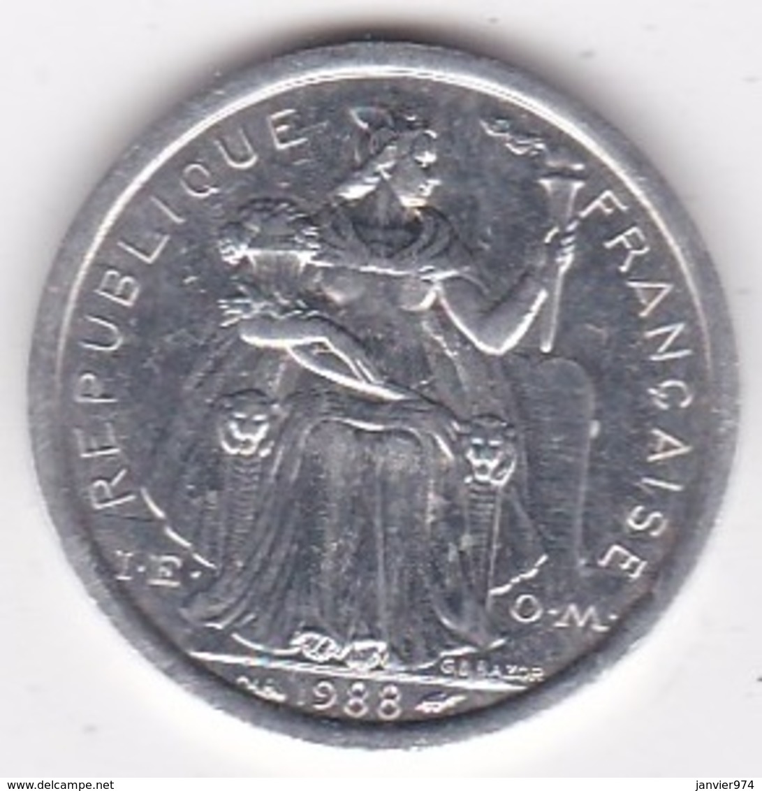 Nouvelle-Calédonie . 1 Franc 1988. Aluminium. - Nieuw-Caledonië