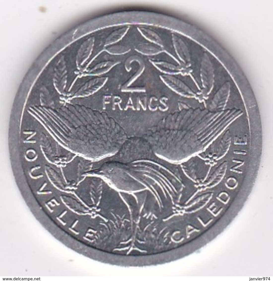 Nouvelle-Calédonie . 2 Francs 1989. Aluminium. - Nouvelle-Calédonie