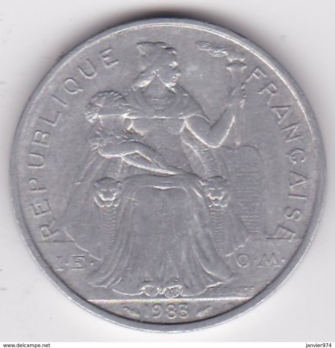 Nouvelle-Calédonie . 5 Francs 1983. Aluminium. - Nouvelle-Calédonie