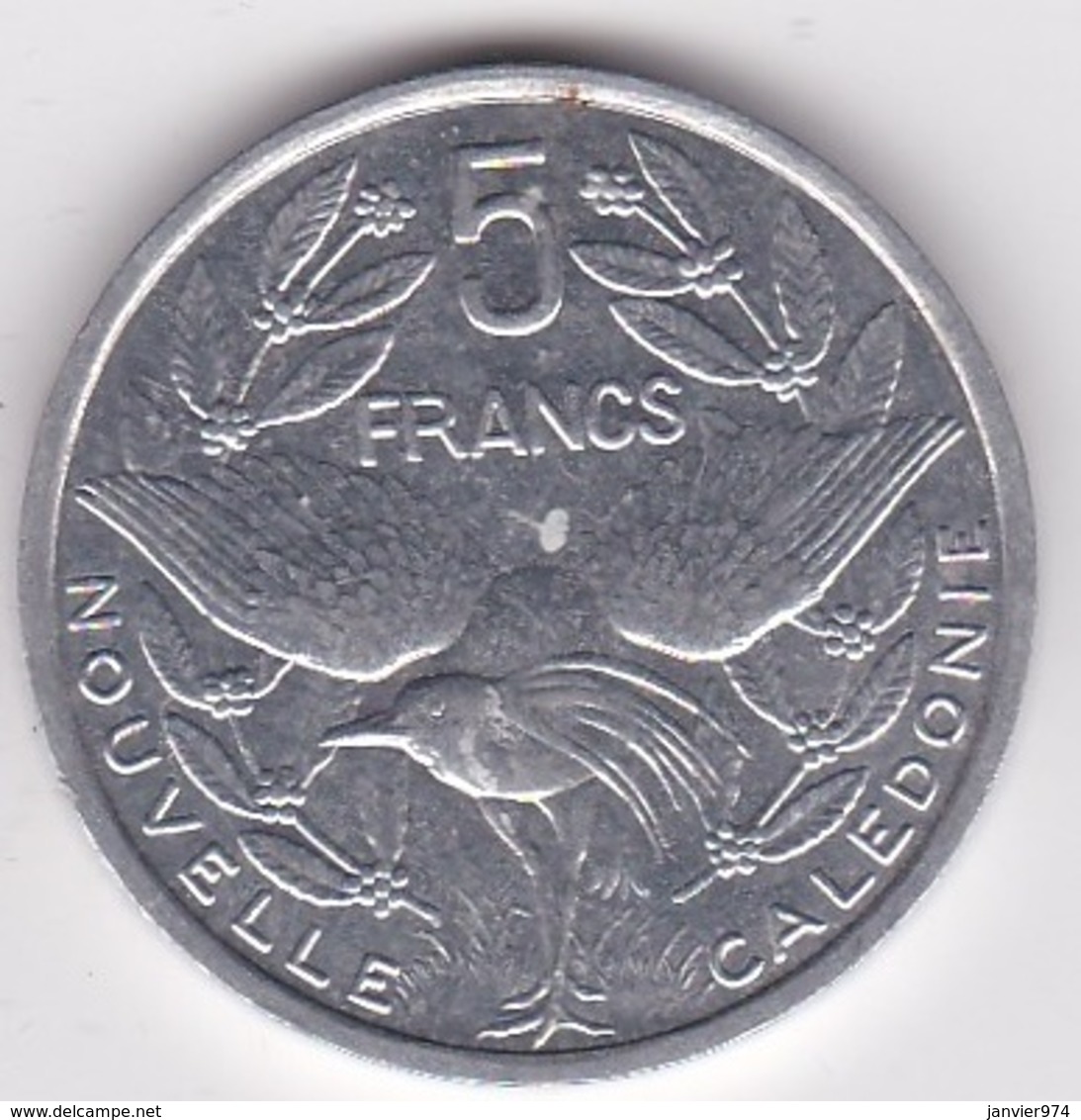 Nouvelle-Calédonie . 5 Francs 1989. Aluminium. - New Caledonia