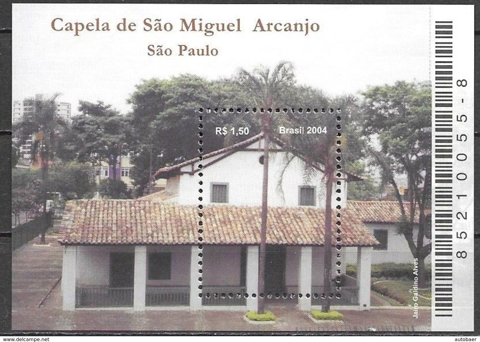 Brazil Brasil Brasilien 2004 Church Chapel Saint Michael Arcanjo Michel No. Bl. 126 (3344) MNH Mint Postfrisch Neuf ** - Ungebraucht