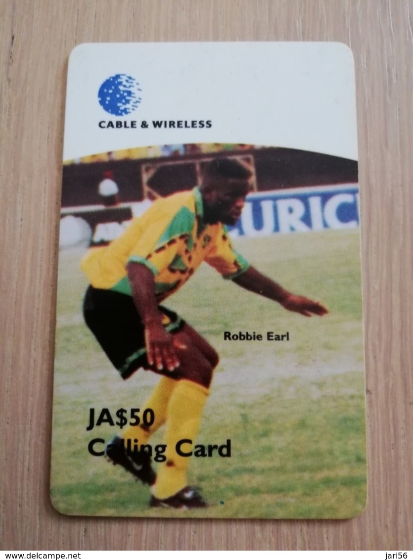 JAMAICA  J$50,-  PREPAID World -talk   Cable&wireless  P69  Footbal Player    Fine Used Card  **2221** - Jamaica