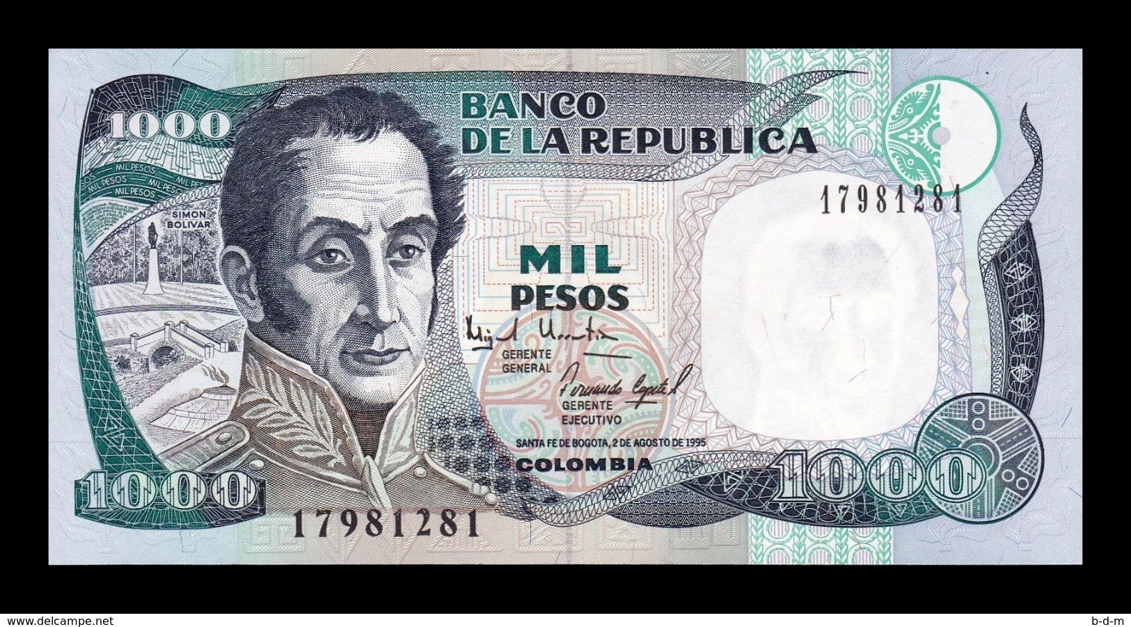 Colombia 1000 Pesos 02.08.1995 Pick 438 SC UNC - Colombia