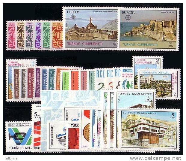 1978 TURKEY YEAR COMPLETE SET ALL MNH ** - Années Complètes