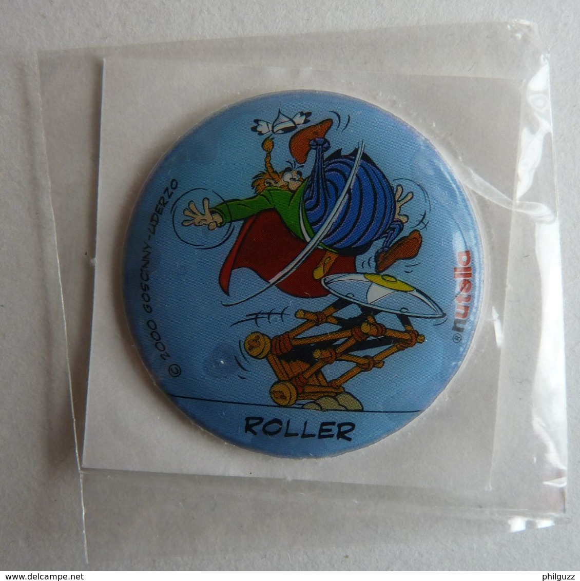 AUTOCOLLANT ASTERIX  Mousse - 2000 - NUTELLA - ROLLER -  (1  & 2) - Stickers