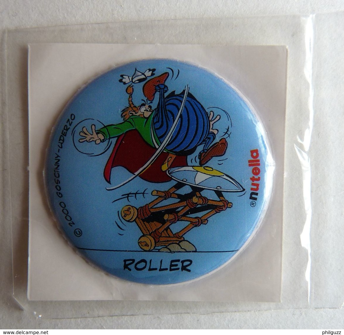 AUTOCOLLANT ASTERIX  Mousse - 2000 - NUTELLA - ROLLER -  (1  & 2) - Stickers