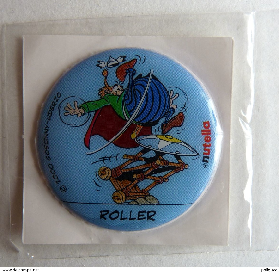 AUTOCOLLANT ASTERIX  Mousse - 2000 - NUTELLA - ROLLER -  (1  & 2) - Autocollants