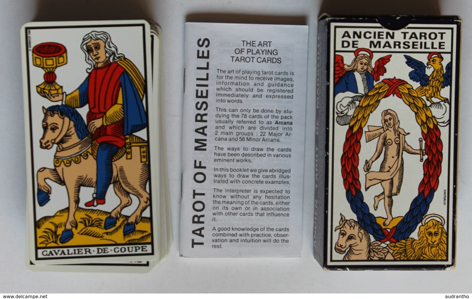 Ancien Jeu De Tarot De Marseille 1980 Grimaud Voyance Cartomancie Complet Très Bon état - Tarot-Karten