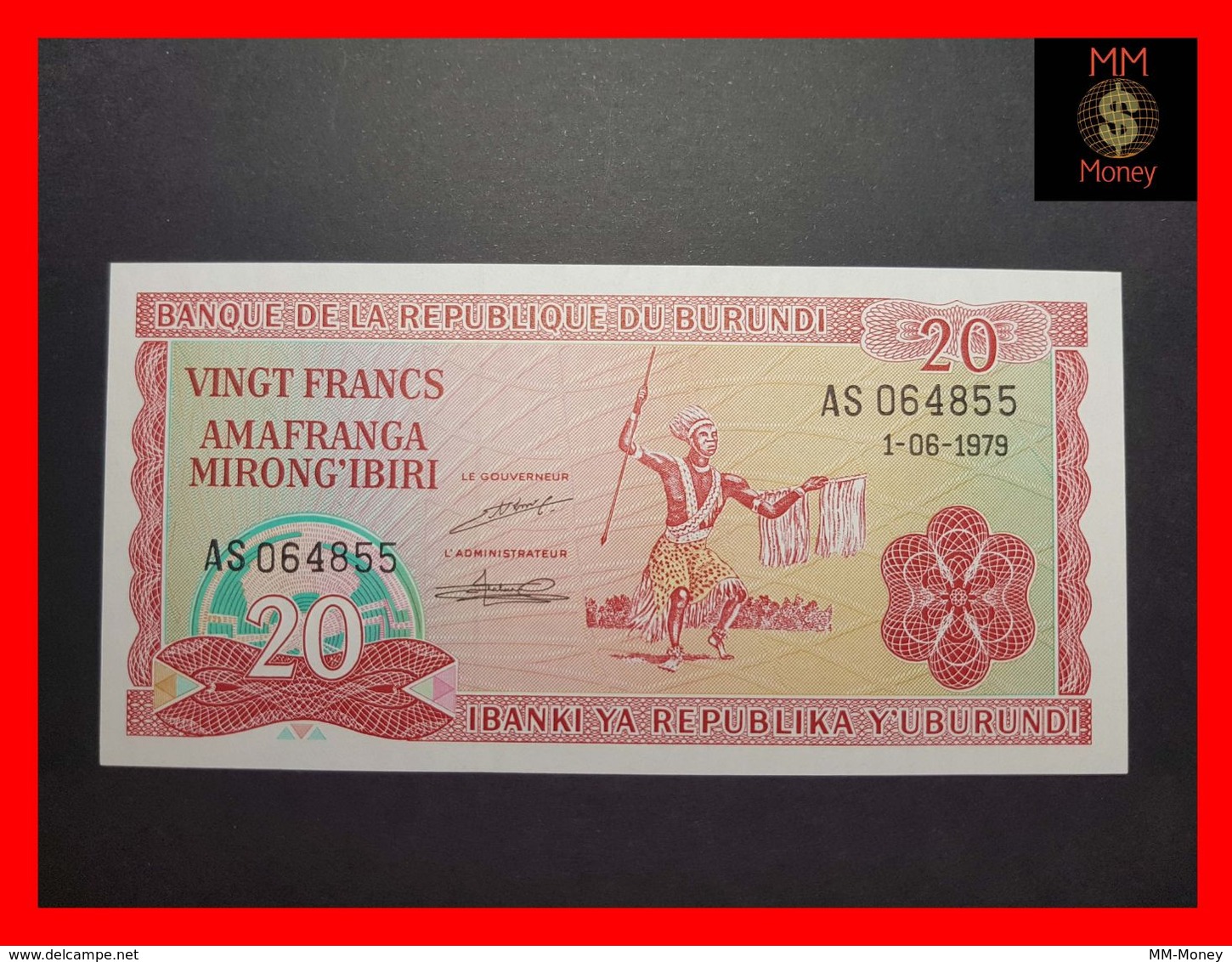 BURUNDI 20 Francs 1.6.1979  P. 27 A  UNC - Burundi