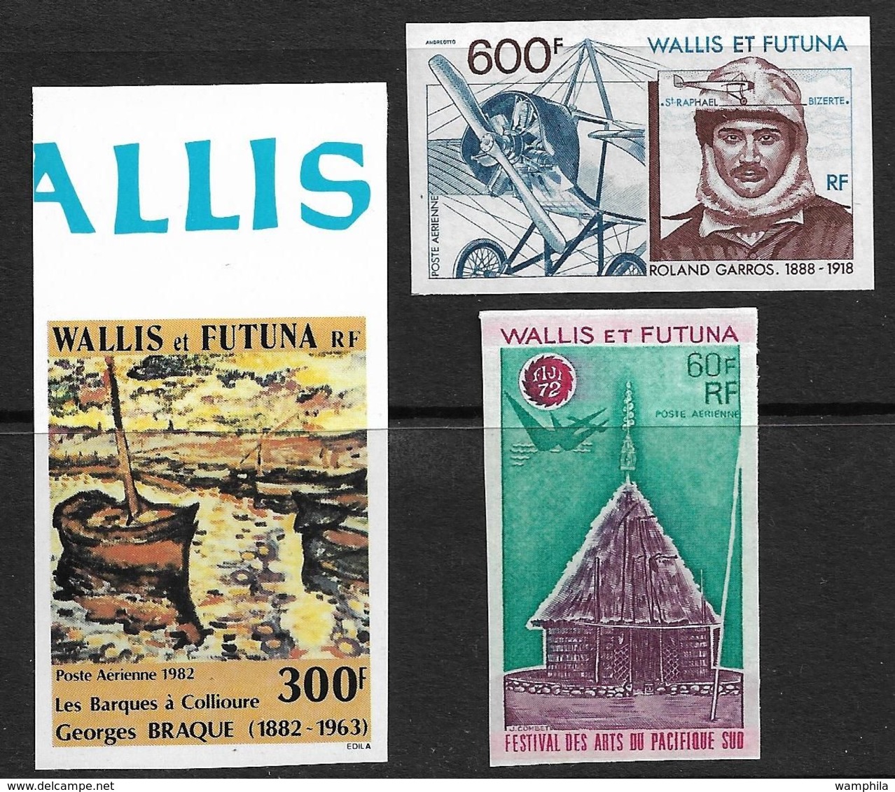 Wallis Et Futuna, Non Dentélé, Unperforated P.A. 42, 115, 160 Cote YT 80€ - Non Dentelés, épreuves & Variétés