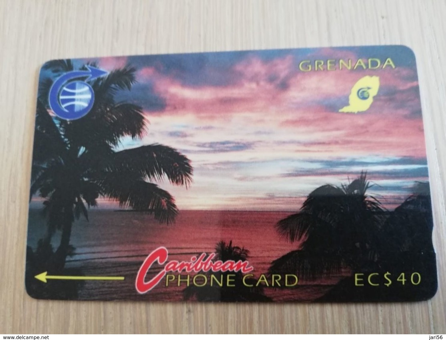 GRENADA  $ 40,- GPT GRE-3B   SUNSET   MAGNETIC    Fine Used Card    **2228 ** - Granada