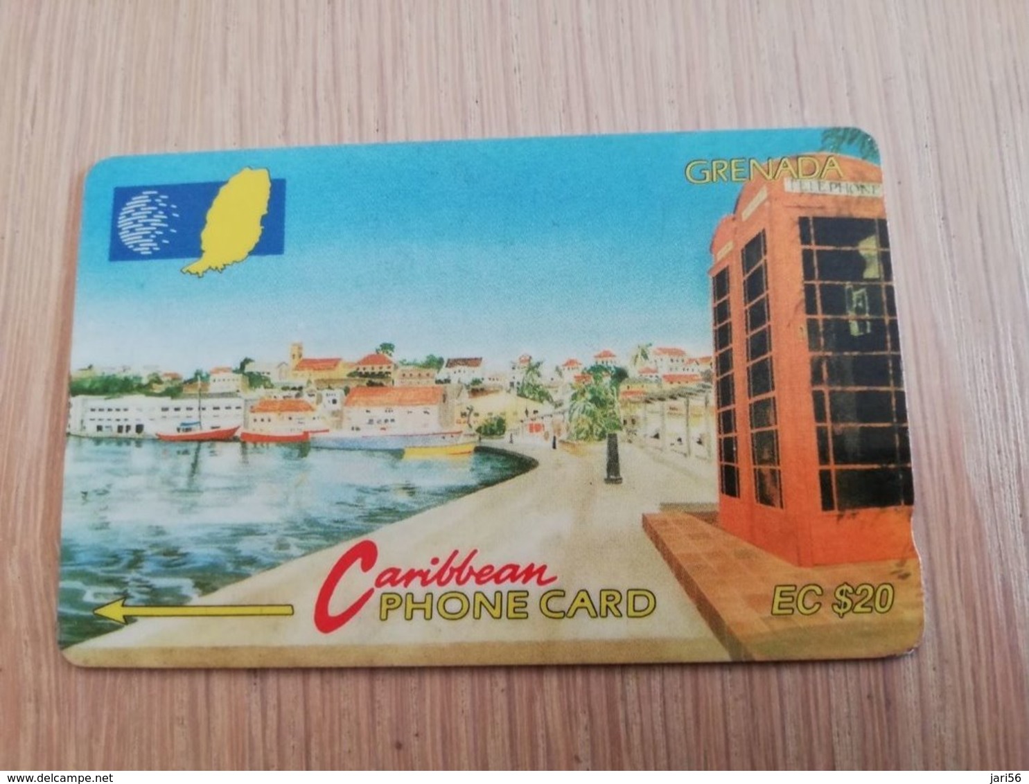 GRENADA  $ 20,- GPT GRE-6B  CARENAGE ST GEORGES    MAGNETIC    Fine Used Card    **2237** - Grenada