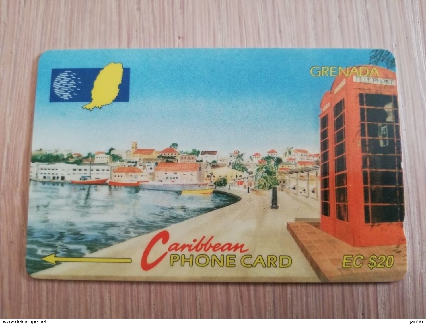 GRENADA  $ 20,- GPT GRE-8B  CARENAGE ST GEORGES       MAGNETIC    Fine Used Card    **2241** - Grenada (Granada)