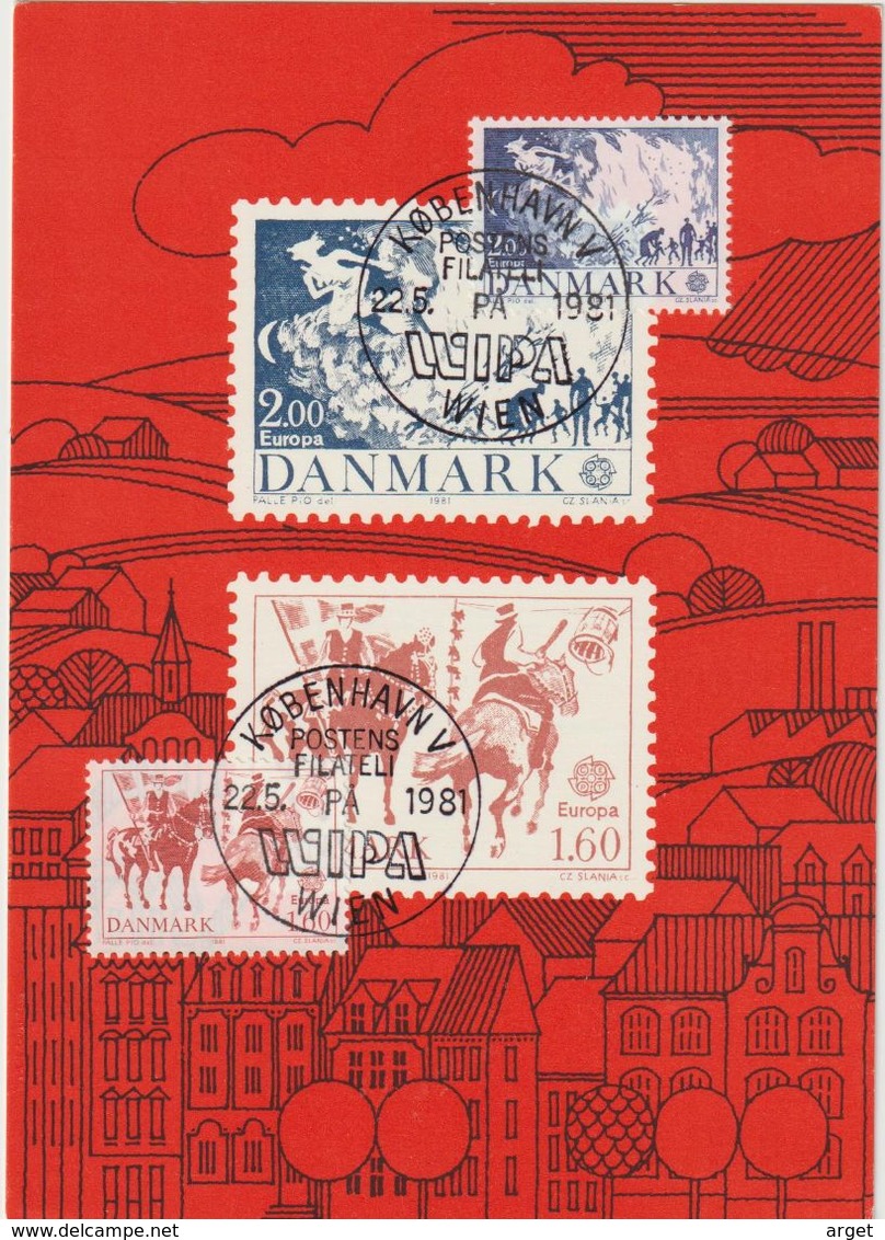 Carte-Maximum DANEMARK N° Yvert 733/734 (FOLKLORE) Obl Sp Ill 1er Jour - Maximumkarten (MC)